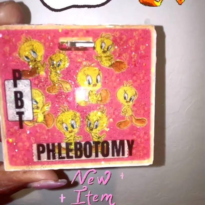 Unisex Phlebotomist Badge Buddy - Customizable PUDDY TAUT Design, More Images Available on Inbox Request, Ideal Gift for Phlebotomists