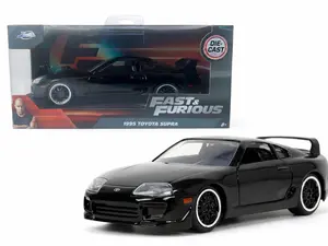 Fast & Furious Toyota Supra 1995 Black Diecast Car  JDM Collector