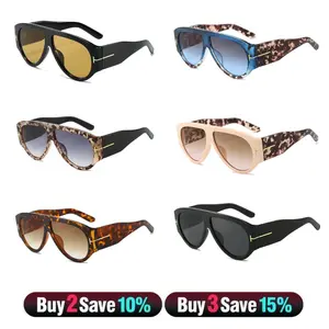 Retro Oversized Aviator Sunglasses for Women & Men 70s Vintage Thick Frame Fashion Shades Luxury Eyewear