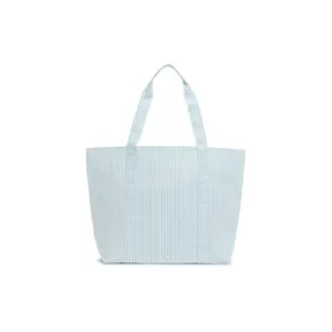 TRVL Jumbo Tote - X-Large - Pimlico Stripe Blue | Large Zippered Tote Bag with Pockets - Lightweight & Waterproof - Perfect for Travel, Weekend Getaways & Everyday Use