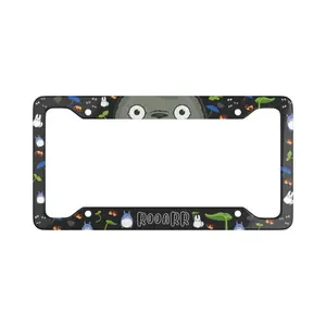 My Neighbor Totoro Inspired License Plate Frame Studio Ghibli Fanart Anime License Plate Frame Mei Satsuki Catbus Soot Sprite Acorn