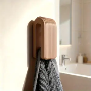 Automatic Lock Gravity Towel Rack, Japanese Minimalist Wall-Mounted, No Drilling Dual-Sided Tape, Bathroom Towel Storage, Roll Ball Hook