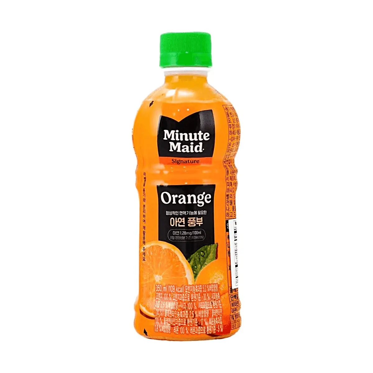 Minute Maid Korean Orange Juice Drink 350ml - Rich in Zinc, Refreshing Citrus Beverage