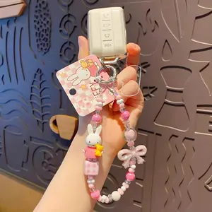 Cute Miffy Rabbit Keychain Doll Cutegirlish Anime CartoonCreative Diy  Keychain Schoolbag Couple Gift