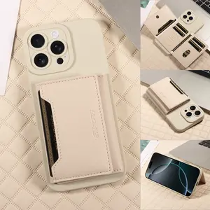 iPhone Case Wallet Function Multi-Card Slot Anti-Drop Protective Cover, Compatible with iPhone 16/15/14 Series, Durable Phone Protector Leather Phone Cover