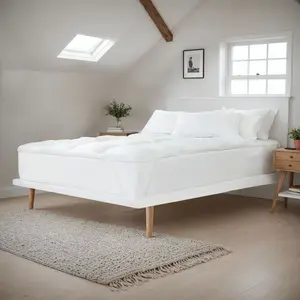 Ultra Soft Mattress Topper, 3"  Overfilled Down Alternative Pad - Becky Cameron, White, TwinXL