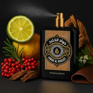 JAWAD AL KHALEEJ Eau De Parfum – Unisex Oud & Amber Fragrance with Leather, Bergamot, Pink Pepper & Haitian Vetiver | 100ml, 20% Oil, 18-24 Hr Sillage  Bold, Elegant, Long-Lasting Scent for Tradition Meets Modern Style – Made in UAE (MDO016)