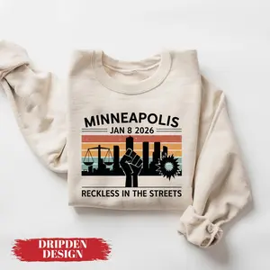 Justice for Renee Nicole Good Hoodie - Minneapolis Jan 8 2026 Memorial Pullover - Reckless in the Streets Graphic Hooded Sweatshirt