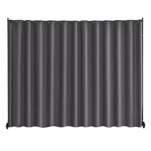VEVOR Room Divider,  , Portable Panel Room Divider with Wheels Curtain Divider Stand, Freestanding Room Divider Privacy Screen for Office, Bedroom, Dining Room, Study, Gray
