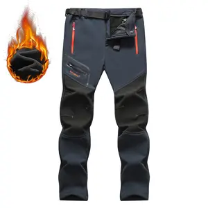 Men's Fleece-Lined Lightweight Waterproof Hiking Work Cargo Pants (Breathable with Zipper Pockets, Outdoor Style)Waterproof Winter Ski Hiking Pants Casual Joggers Soft Jogger Trousers pantalones para hombre pants for men cargo pants for men