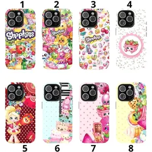 Shopkins Cartoon Print Phone Case Compatible with iPhone X, 11, 12, 13, 14, 15, 16, 17 Series & Galaxy Series