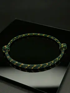 Men's Handmade Adjustable Friendship Bracelet, 2mm Thin Cord, Perfect Gift for Boyfriend, Couples Style, Casual Hand Chain