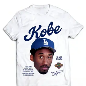 Ship Within 24 Hours Kobe Tribute Cream Vintage T Shirt Crewneck Tropical Style Streetwear Top Soft Cotton All Sizes Short Sleeve For Men Casual Daily Wear Basketball Fan Gift