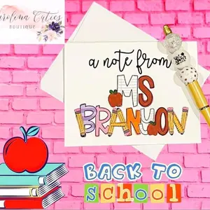Personalized Teacher Notecards