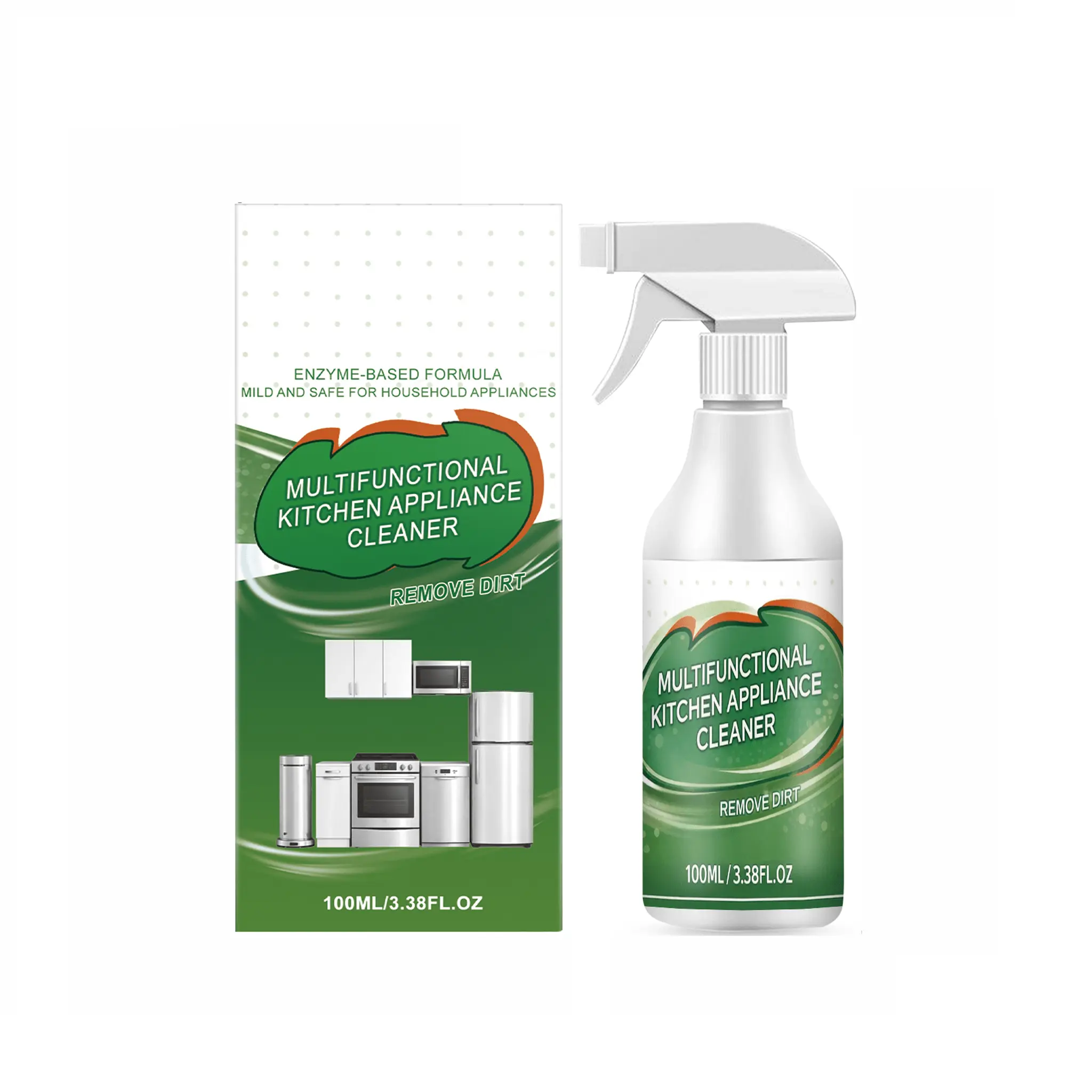 Home Appliance Cleaner: Daily Cleaner for Kitchen Appliances—Removes Grease Stains and Restores Shine to Stoves