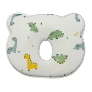 Memory Foam Baby Pillow, Convenient Cute Bear Shape Pillow, Comfortable and Soft, for Boys and Girls, Preventing Flat Head