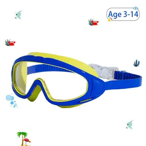 Kids Pool Accessories,Swim Goggles Wide Anti-fog UV Protection Swimming Goggles,No Leak Comfortable To Wear,Suitable For 3-14 Ages Girls Boys（Includes nose clip and ear plugs）