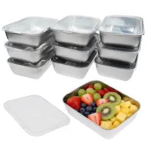 10-Piece (20oz) Stainless Steel Lunch Box Set – Leak-Proof Lids, Lightweight and Drop-Resistant, for Kids' Snacks and Office Meal Prep