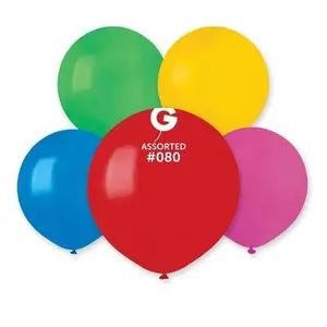 Gemar USA Classic Assorted A50-080 5" Balloons - 5 Vibrant Colors for Parties Events and Decorations