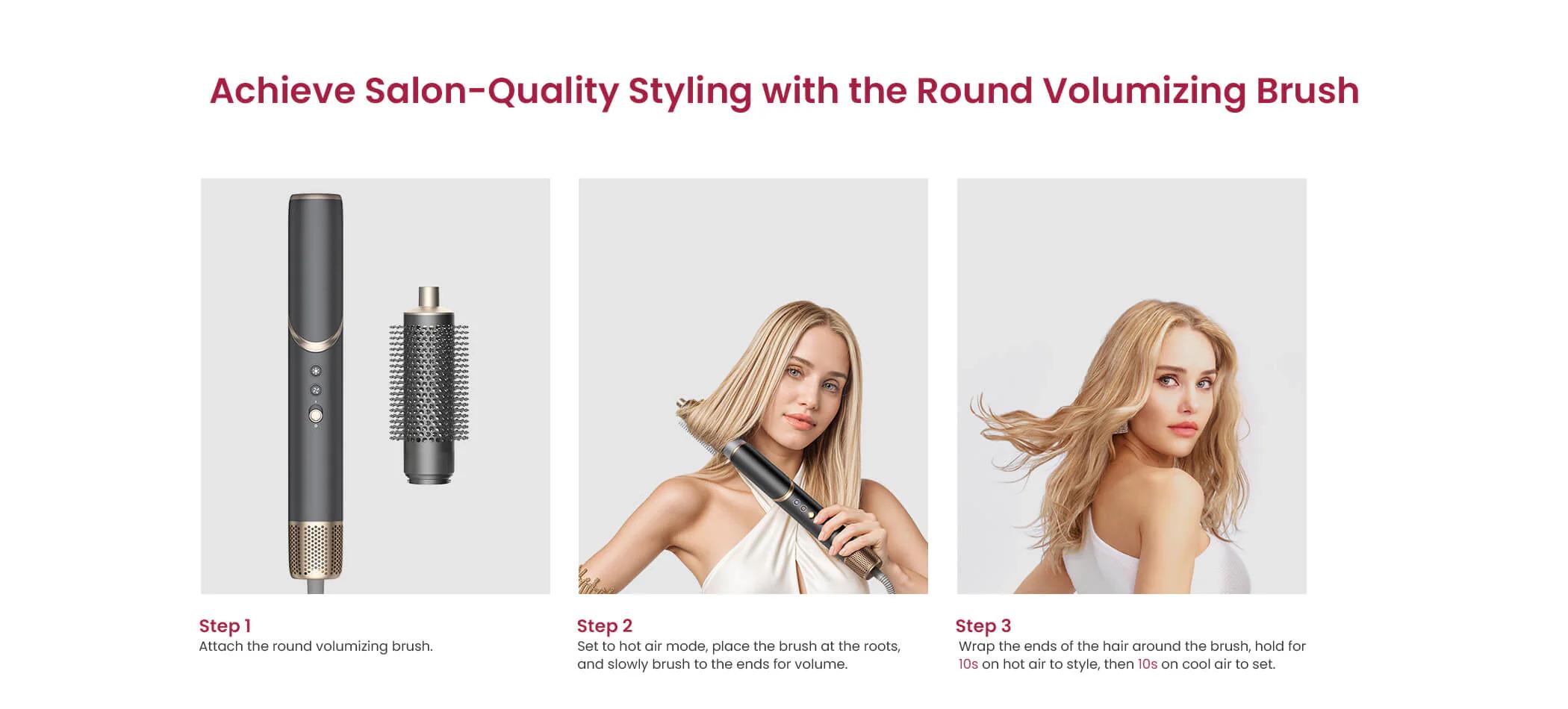 COSHARE SuperFlow Instyle HS30 Hair Dryer 4 in 1 Air Styler 110000 RPM High Speed Powerful Hair Styling Tool