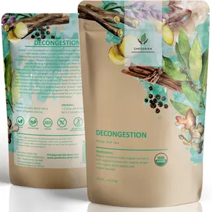 Gardenika Organic Decongest Loose Leaf Tea, Caffeine-Free, Natural Herbal Blend with Turmeric, Cinnamon and Ginger Root – 4 oz (1 Pack) Beverage
