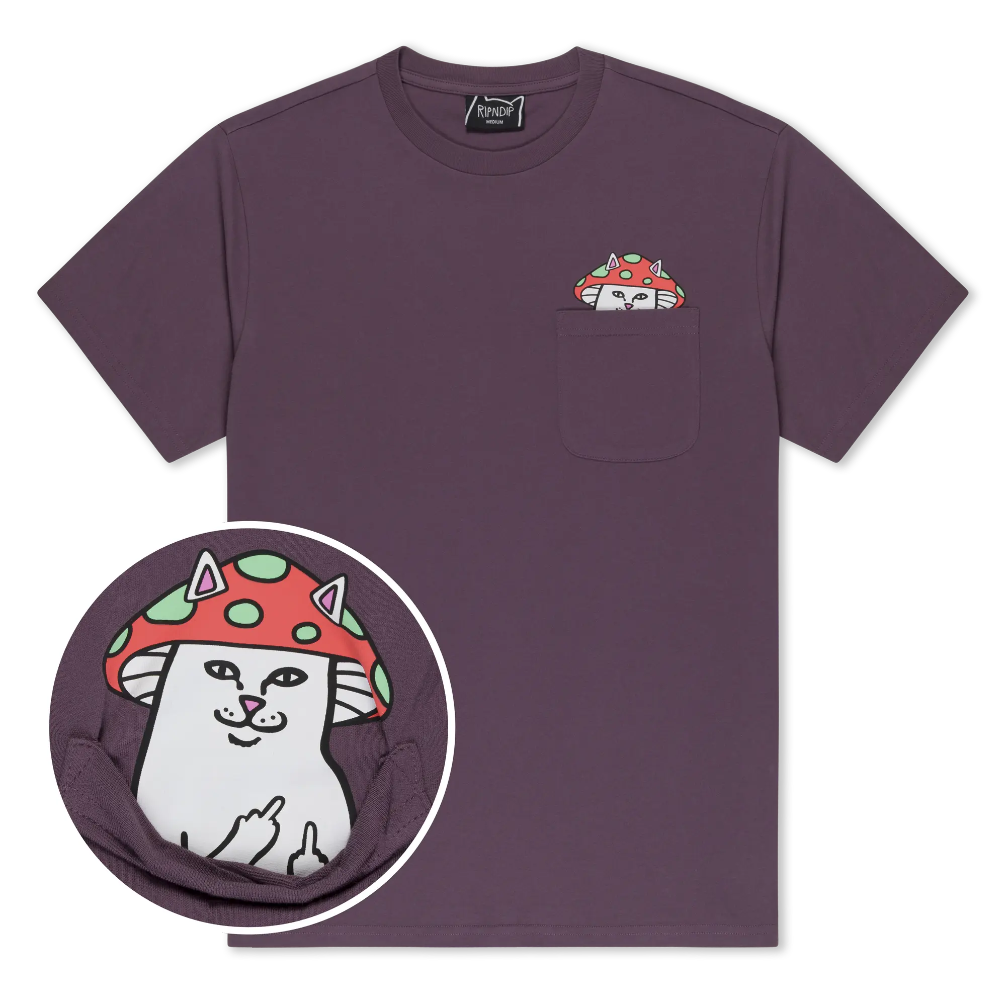 Lord Shroomy Pocket Tee (Dusty Plum)