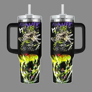 Legendary Broly DBZ & Super Anime Tumbler 20oz 40oz with Handle, Full Rage Evolution Edition, Gift for fan
