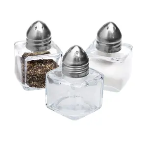 1 3/4" 0.5 oz. Mini Salt & Pepper Glass Shakers - 12 Pc.
