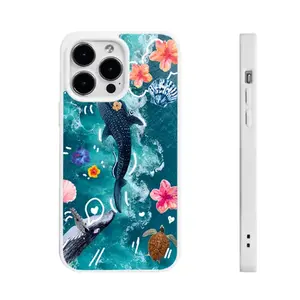 Whale Shark Jellyfish Magnetic Case for iPhone 17 Pro Max 16 15 14 13 12 11|Eco-Friendly Shockproof Cover|Tropical Ocean Art Design|Magnetic Protective Phone Case