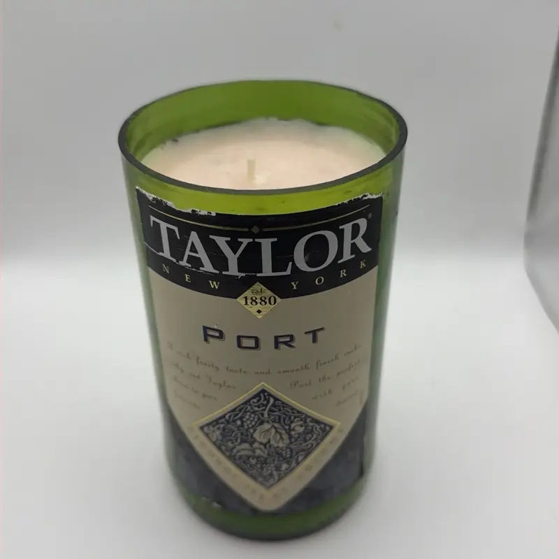 Taylor New York Port Candle in Green Bottle with 1880 Label