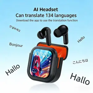 Wireless Earbuds with App-Based Translator (134 Languages), LED Display & 40H Battery, Lightweight Design.NoiseCancelling HD Call Quality for Men WomenTech Gift2026 Hi-Fi Long