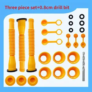 Three piece set Gasoline tank nozzle set - hexagonal nut plug anti slip nut plastic cap plug buckle plug nozzle protective cap urea tank thread