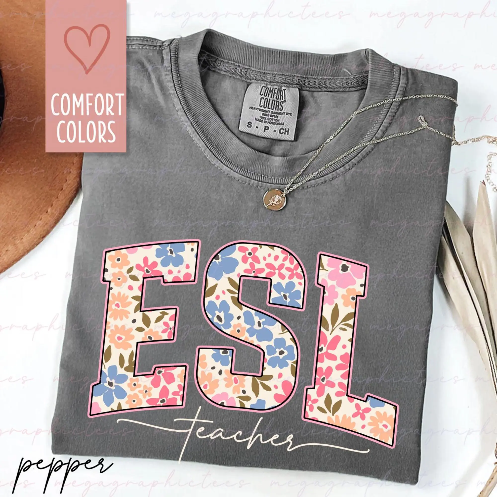 Comfort Colors ESL Teacher Shirt, ELL Teacher Tee, English Language Teacher Gift, Back to School Tee, Language Support Squad 003862