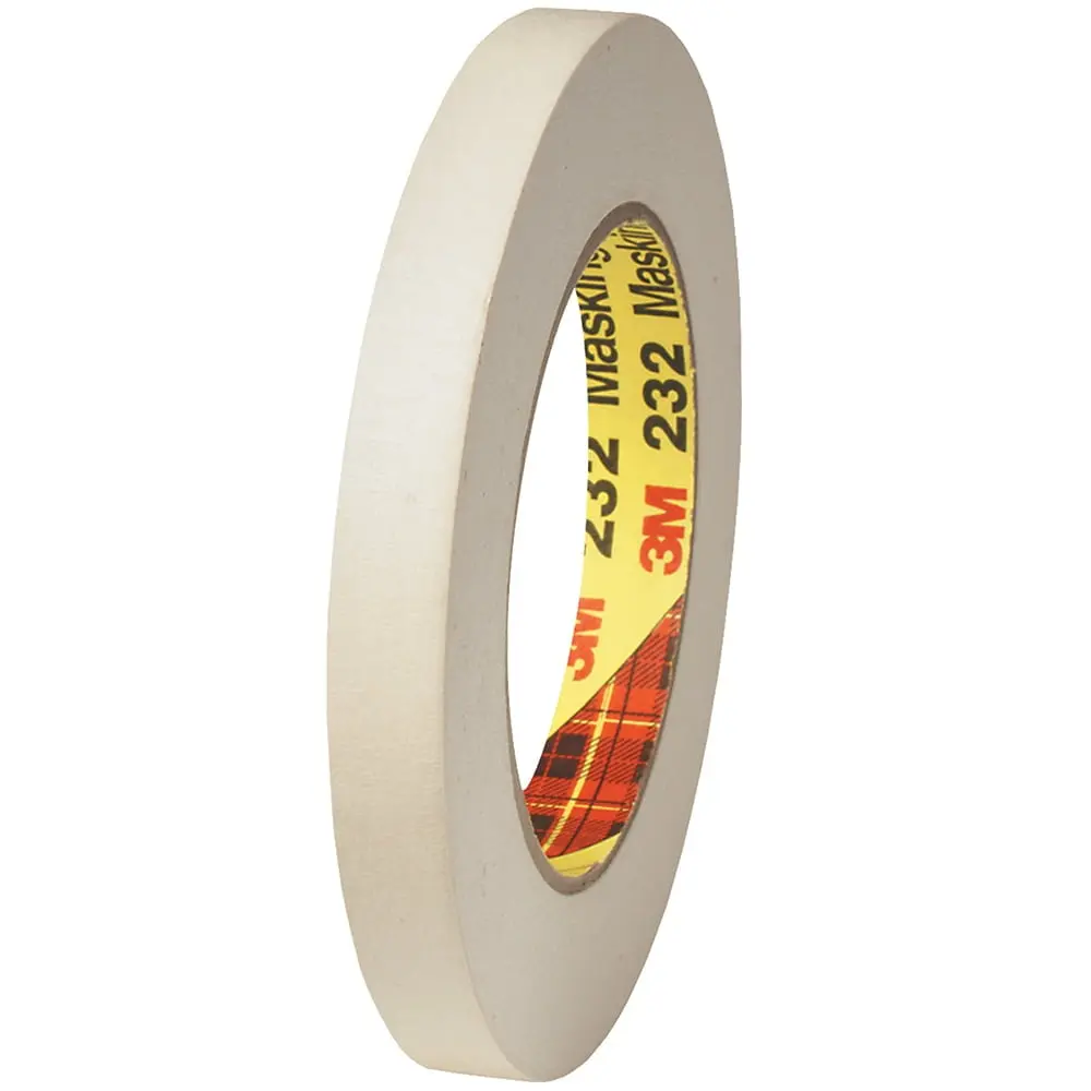 Scotch T93123212PK 0.25 in. x 60 yards 232 Masking Tape, Tan - Pack of 12