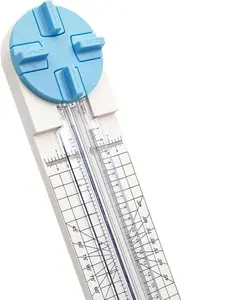 Paper Trimmer, 4-Style Craft Paper Cutter Multi-Purpose Scrapbooking Tool for Cutting Paper Photos Scrapbooking Postcards (Straight, Wave, Perforation, and Score Lines) (Blue)