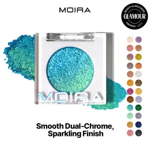 Moira | Chroma Light Eye Shadow | High-Pigment Foiled Finish, Creamy Blendable, Long-Lasting Single Shadow, Shade, 100% Vegan, Microfine Shimmer (009, Blossom Skies)