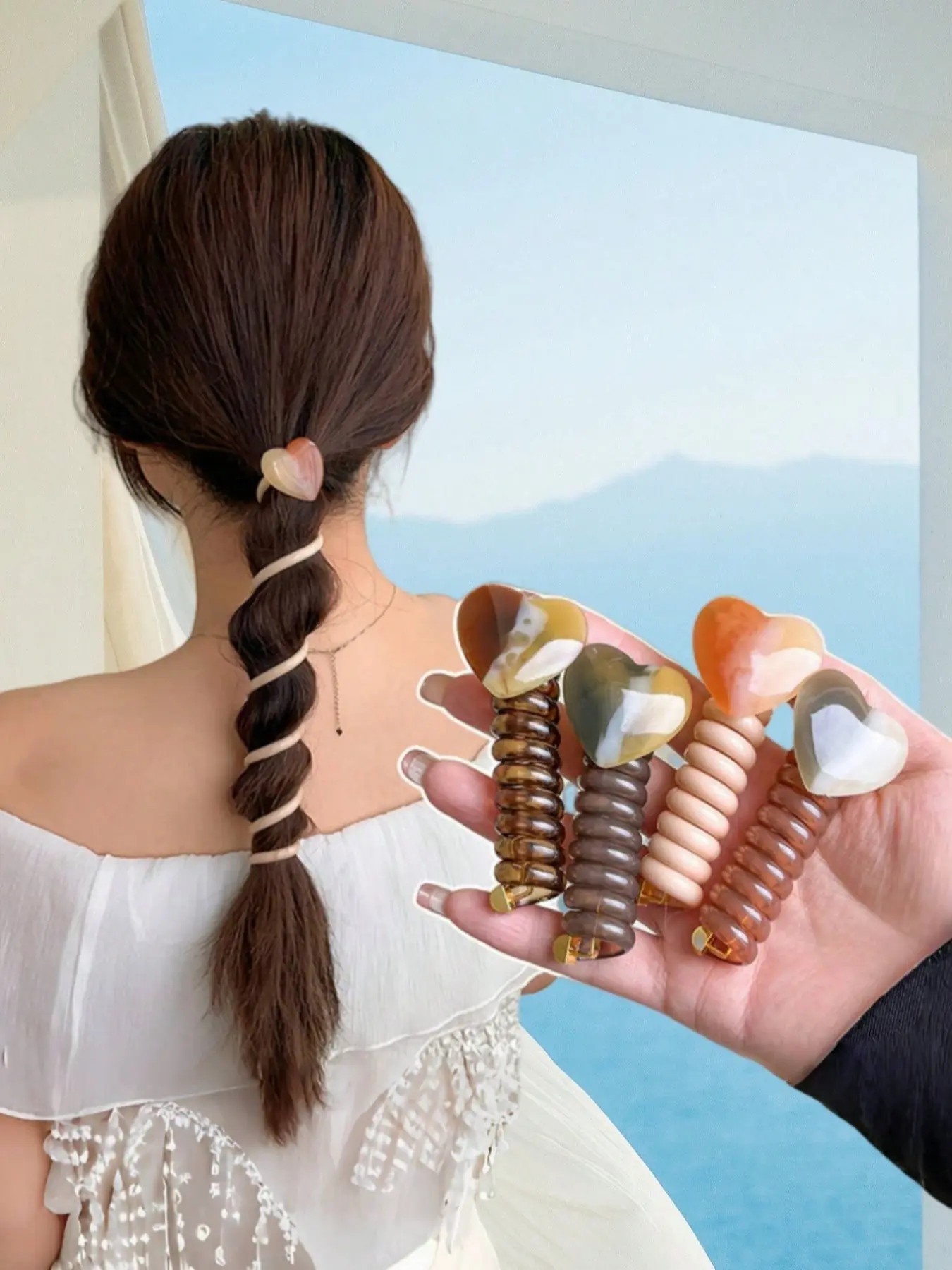 Elegant Bubble Braid Hair Ties Set, 4pcs High-End Boho Hair Accessories, Stylish and Durable, Perfect for All Occasions, Fashionable Hair Accessories, Twist, Tie Up Back, Braided Hair Ties, Hair Style Accessory