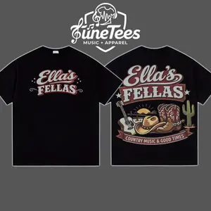 The Ella Fella Club Design 100% Premium Cotton 230gsm T-Shirt Unisex Classic Fit Menswear Comfortable