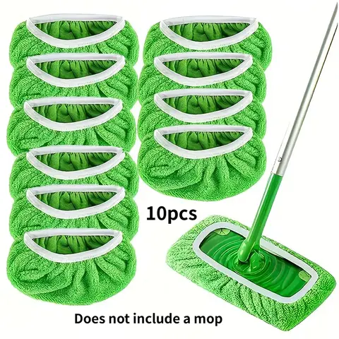 Reusable Floor Mop Pads Set, Replacement Mop Pads, Washable Durable Polyester Microfiber Mop Heads, Highly Absorbent Microfiber Mop Refill for Dry and Wet Use, Compatible with Standard Mops
