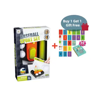 Buy 1 Get 1 FREE 50 Educational Flash Cards Kids Baseball Batting Training Toy Set Indoor Safe Soft Ball Design Improves Reaction Time Focus Parent Child Interactive Sports Toy