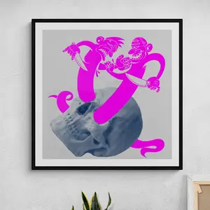 "Strife" Square Wall Art Print, Home Decor Accent for Living Room, Stylish Home Supplies Wall Decor Print