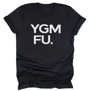 YGMFU. Casual Fitted Short Sleeve Crew Neck T-Shirt in Soft Cotton for Summer - Bold Front Design & Unisex Fit