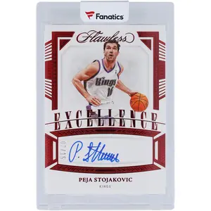 Peja Stojakovic Sacramento Kings Autographed 2022-23 Panini Flawless Excellence Signatures Ruby #ES-PJS #7/15 Card - Fanatics Authentic Certified