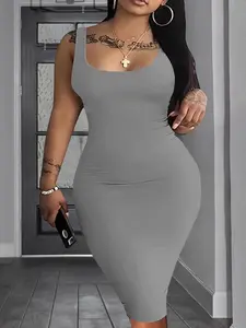 USBoutiqueCHIC Women's Plus Size Fleece Slip Dress - Soft Plush Midi Nightgown for Lounge & Sleepwear