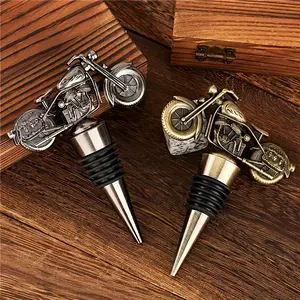 Vintage Motorcycle Shaped Wine Stopper, Decorative Champagne Bottle Cap for Kitchen Dining Bar Party Decoration, Unique Gift for Riding Lover