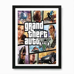 Grand Theft Auto Gaming Wall Art, GTA Vintage Poster Print, Aesthetic Room Decor Setup, Gift Idea for Gamer Friends