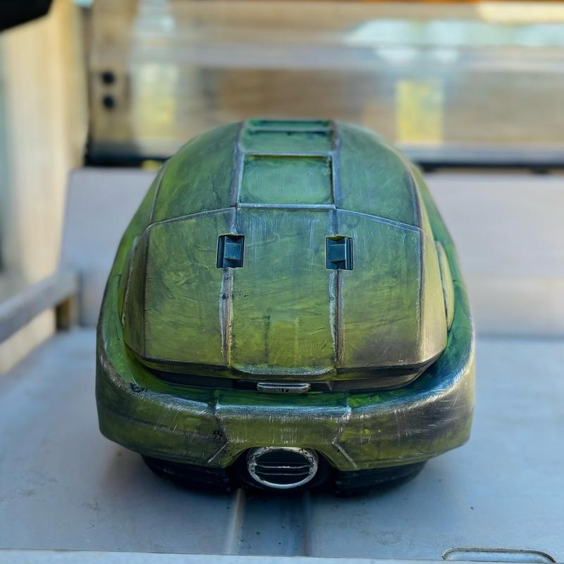 CUSTOM - Officially Licensed Master Chief Wearable Helmet W/ LED lights “ Disguise Costumes “ Full Size Cosplay Collectable Prop