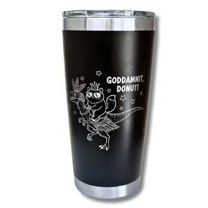 Dungeon Crawler Carl, Princess Donut & Mongo, Laser Engraved Tumbler