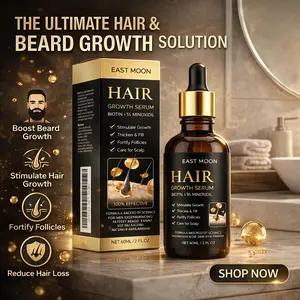 Hair & Beard Care Growth Serum, Promotes Stronger Thicker Hair, Lightweight Formula for Healthier Hair & Groomed Beard