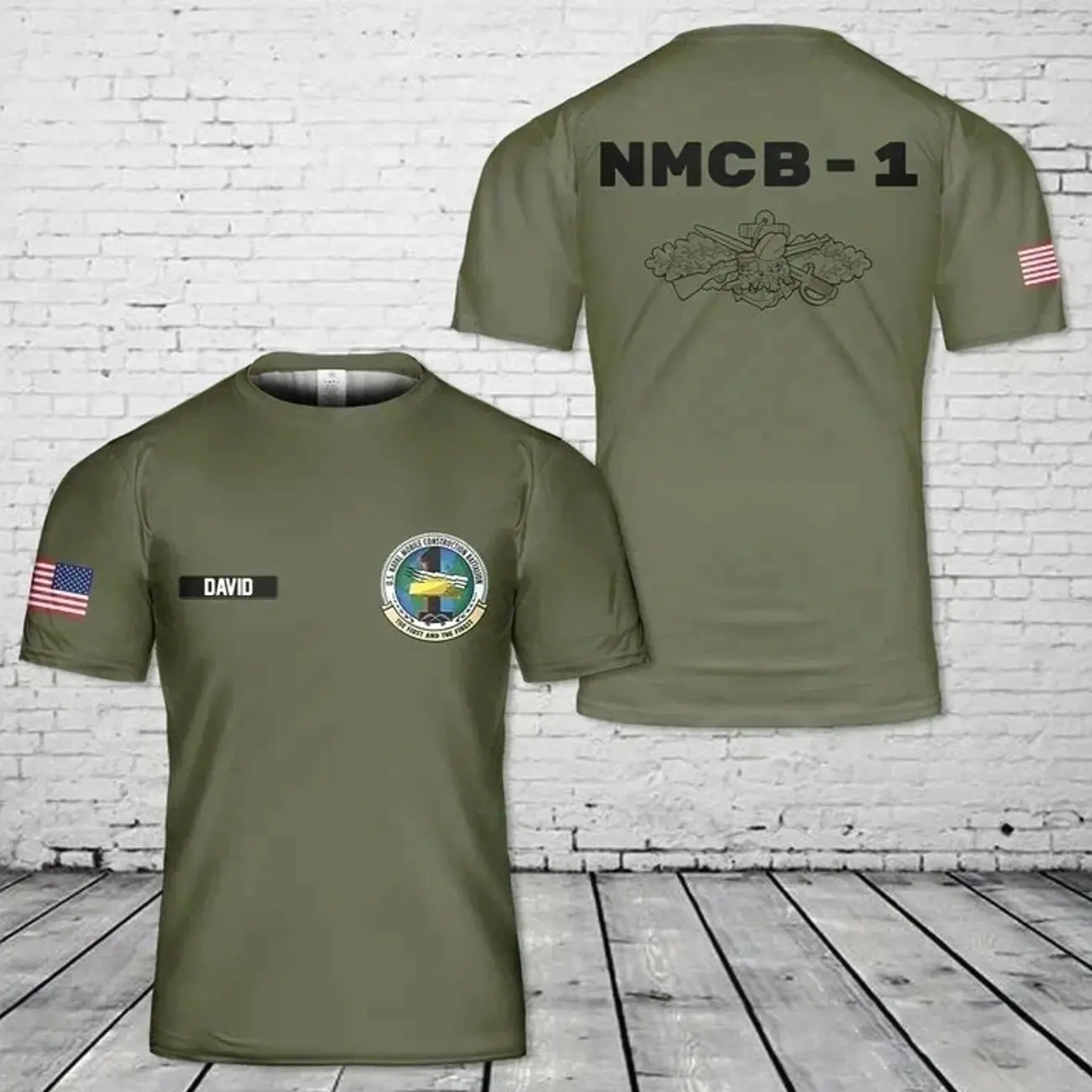 Custom Name SEABEE COMBAT Warfare Specialist NMCB-1 3D T-Shirt Size S-5XL Veteran, US Army, Pride, Graphic T shirt 6YO